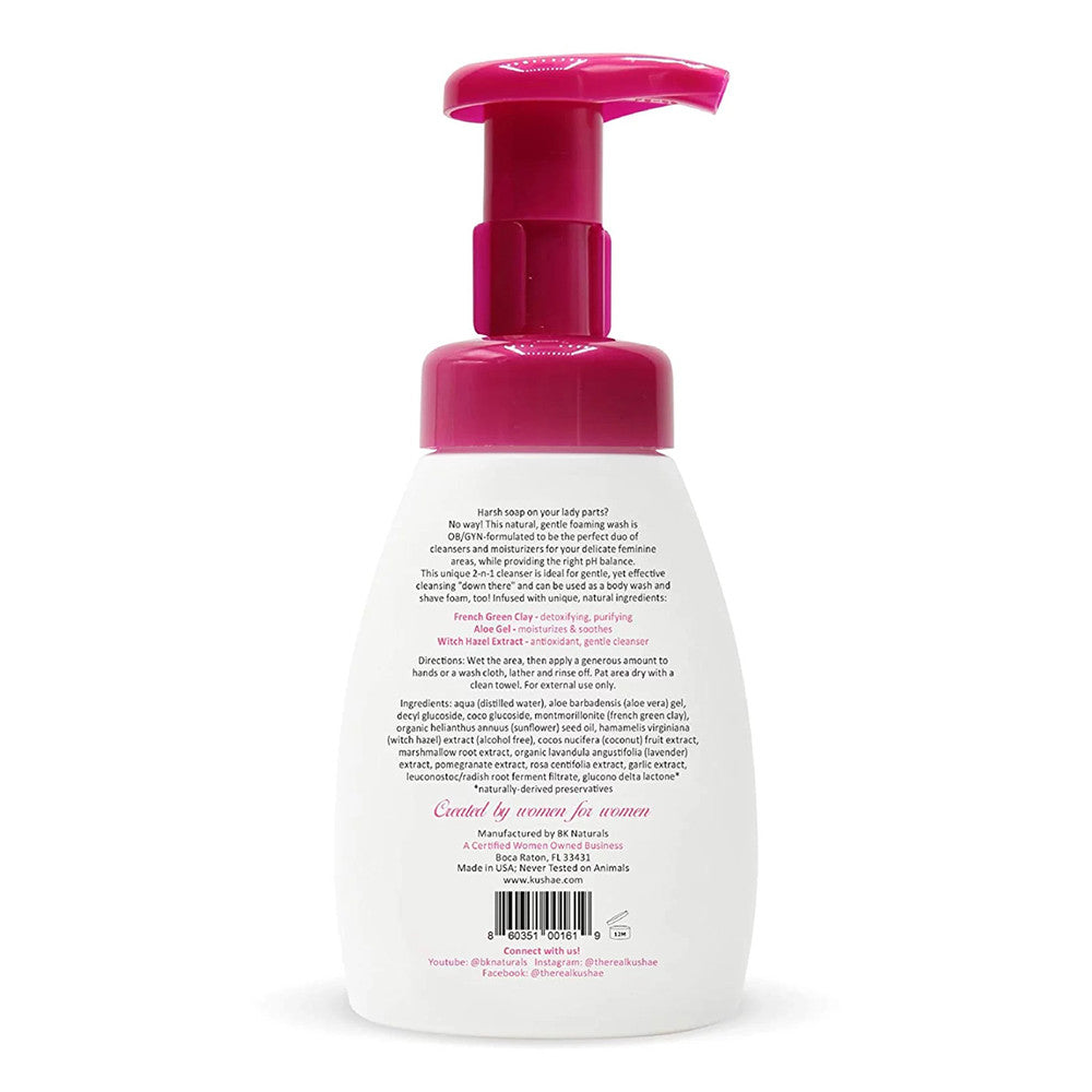 Kushae Gentle 2-N-1 Foaming Feminine Wash, Fragrance Free, 8.3 Oz