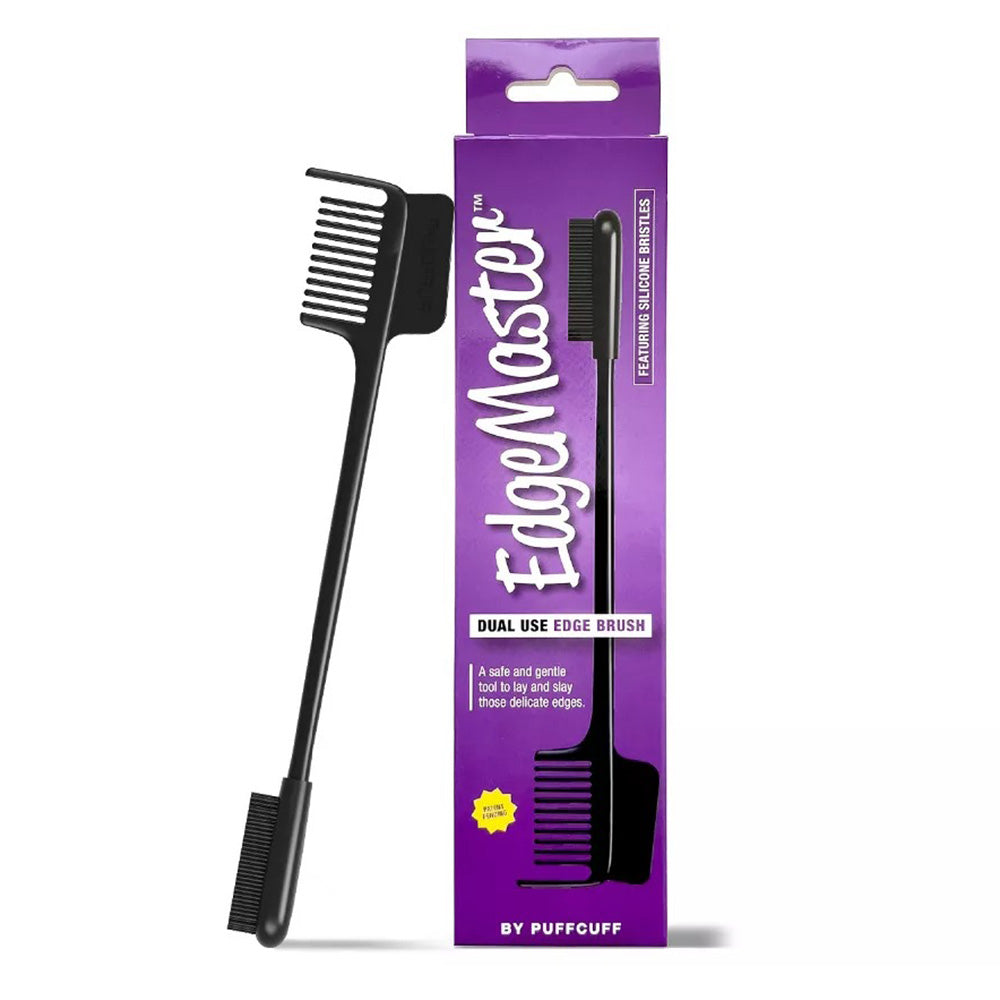 Puffcuff EdgeMaster 3 in 1 Edge Brush Styling Tool for Dual Use 1Ea