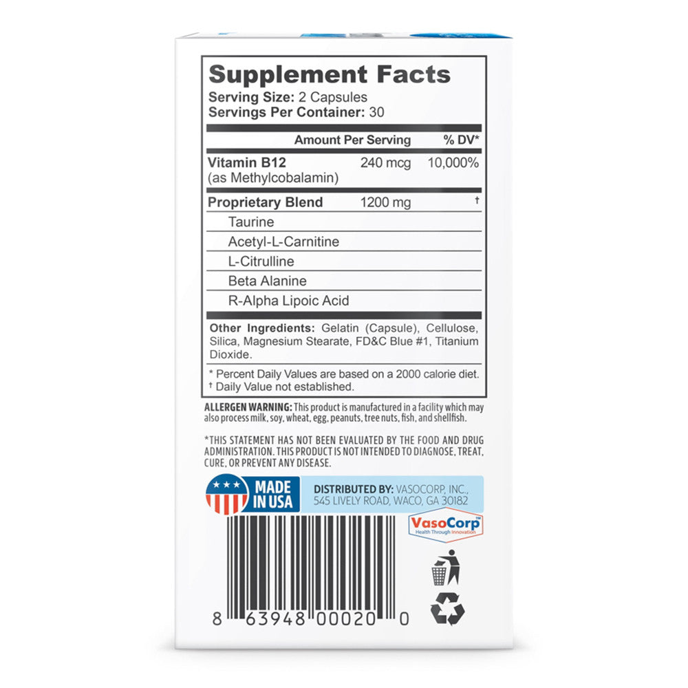 Neuropaway Nerve Support Formula for Occasional Burning, Tingling and Numbness Capsules, 60 Ea