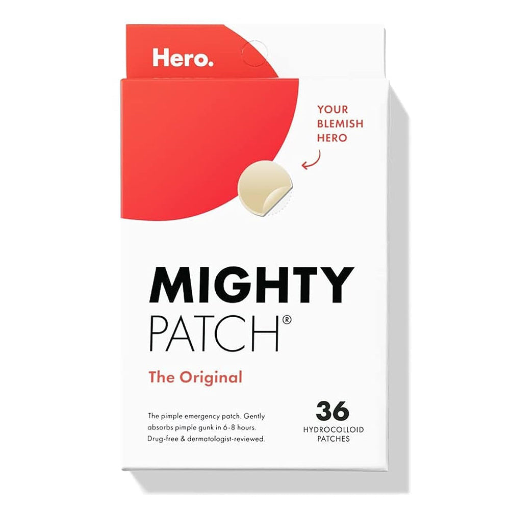 Hero Mighty Patch Original Hydrocolloid Acne Pimple Patches Spot Pimple Stickers for Face 36Ea