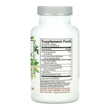 Quantum Health Super Lysine Plus Immune Support Tablet, 180 Ea