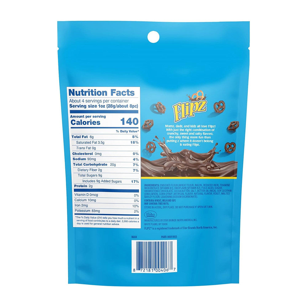 Flipz Dark Chocolate Covered Pretzels, 4 Oz