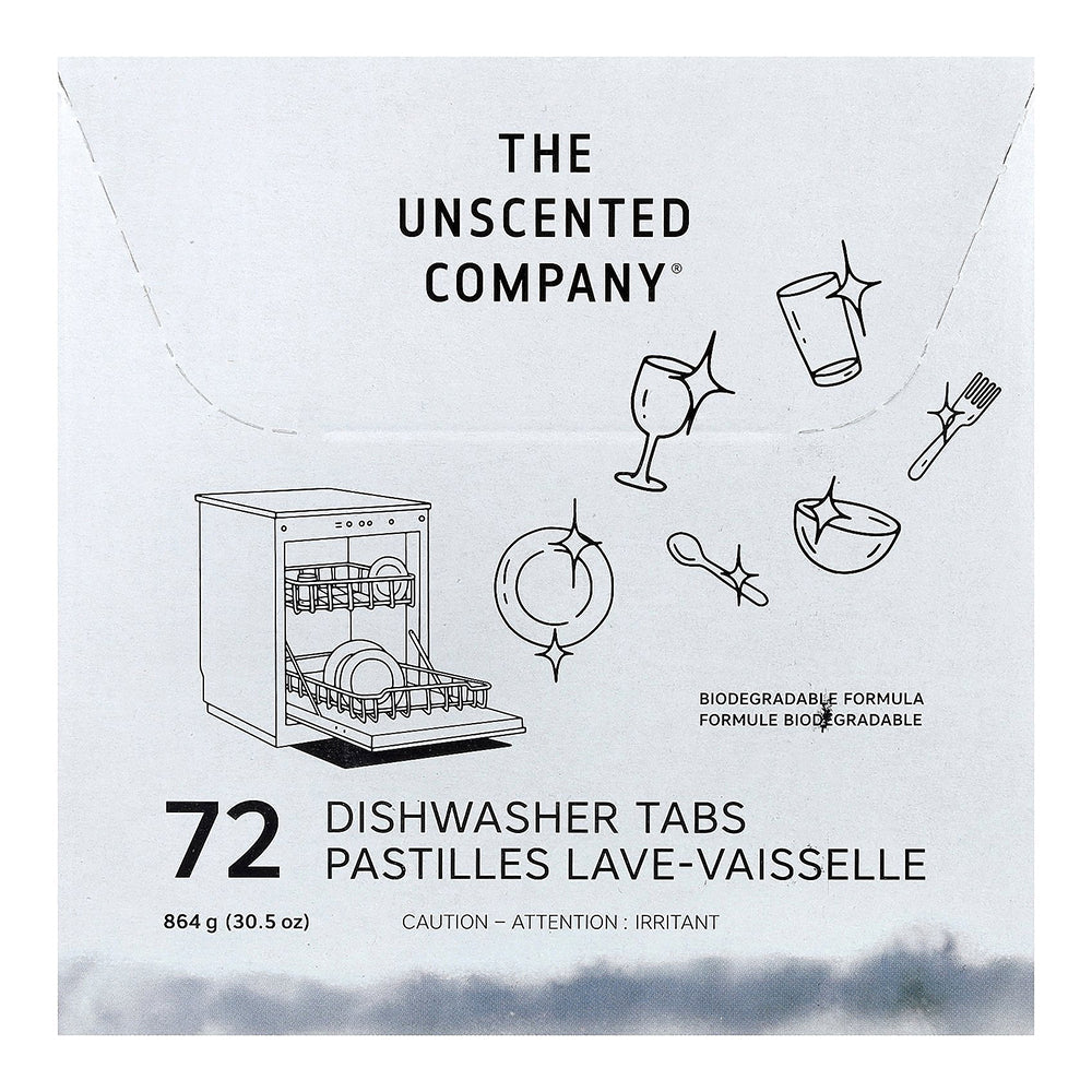 The Unscented Company Dishwasher Tabs for Cleaning Dishes 30.5Oz (864g) 72Ea