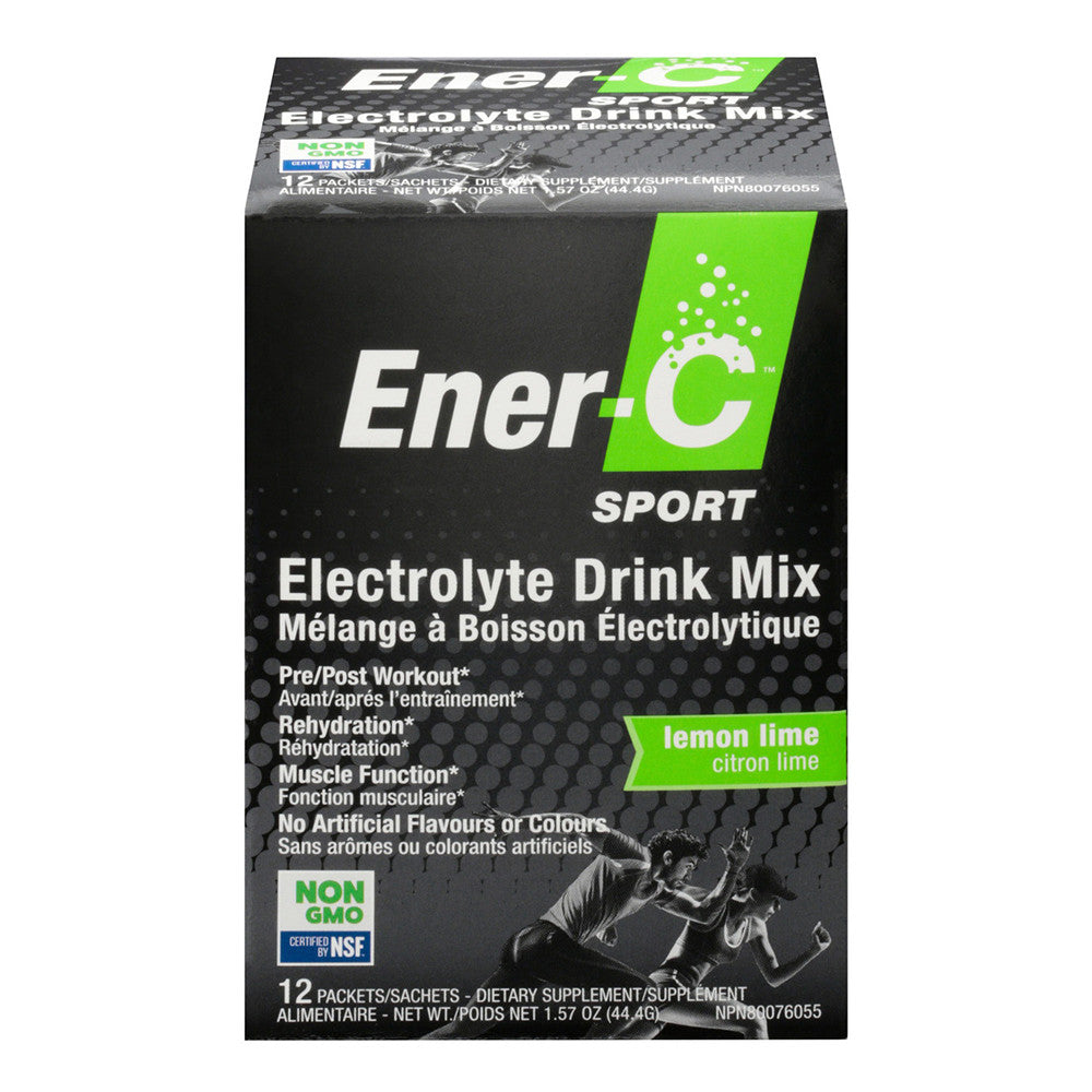 Ener C Sport Electrolyte Lemon Lime Drink Mix, 12 Ea