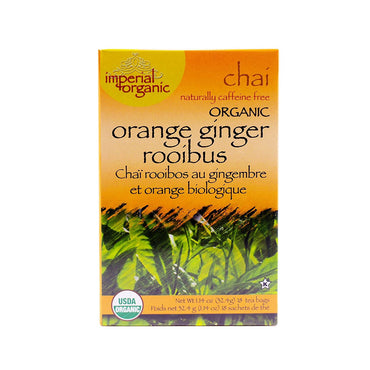Uncle Lees Tea Imperial Chai Organic Orange Ginger Rooibus, Caffeine Free, 18 Ea
