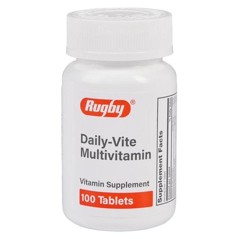 Rugby Daily Vite Multivitamin Tablets, 100 Ea