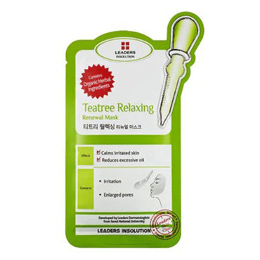 Laundryou Teatree Relaxing Renewal Face Mask Sheets Reduces Excessive Oil 10Ea