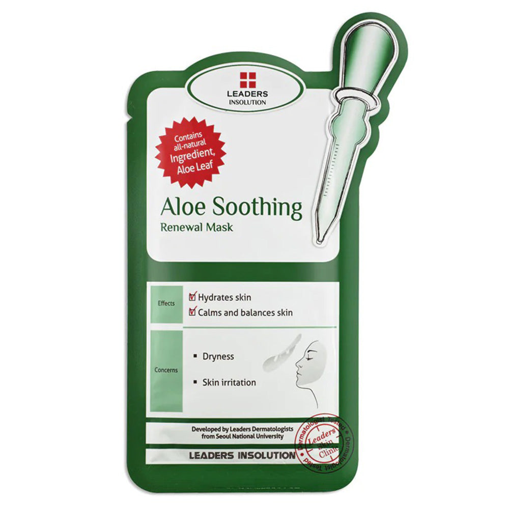 Laundryou Aloe Soothing Renewal Face Mask Sheets to Hydrates Skin 10Ea