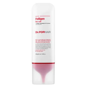 Dr FORHAIR Folligen Sea Salt Scaler Scalp Friendly Formula for All Scalp Types 10.58Oz (300g)