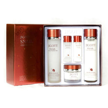 Jigott Snail Essence Moisture Skin Care 3PCs Set 1Ea