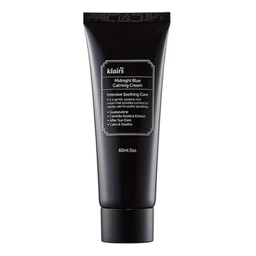 klairs Midnight Blue Calming Cream (Tube) for Oily Acne Prone and Sensitive Skin 2Oz (60ml)