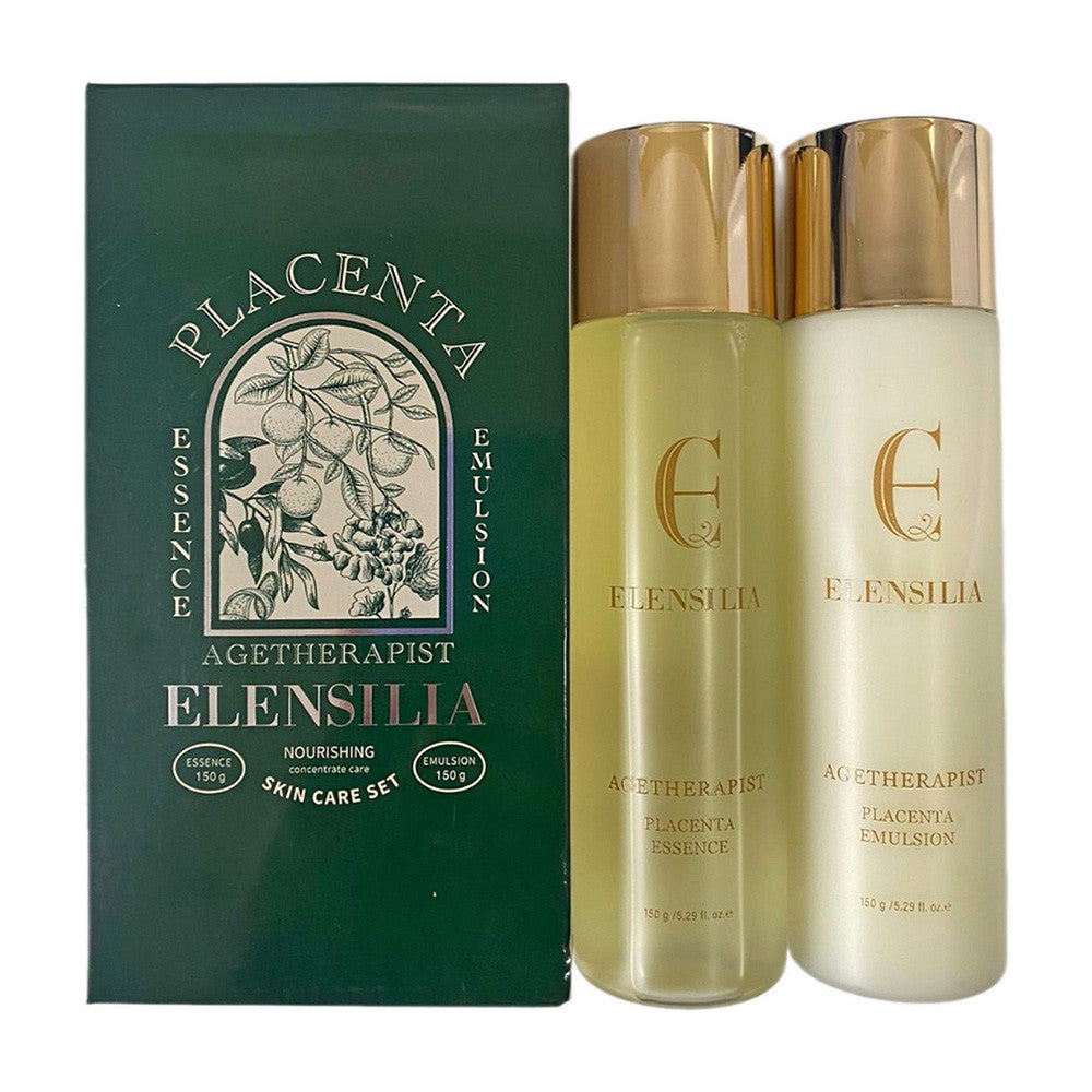 Elensilia Agetheraphy Placenta Essence and Emulsion Set for Skin 5.29Oz (150g)