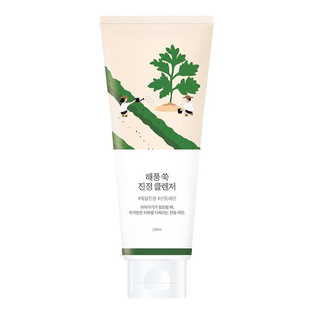 Round Lab Mugwort Calming Cleanser Cleanse and Calm Simultaneously 5.07Oz (150ml)