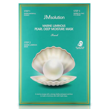 Jm Solution Marine Luminous Pearl Deep Moisture Face Mask Sheets 10Ea