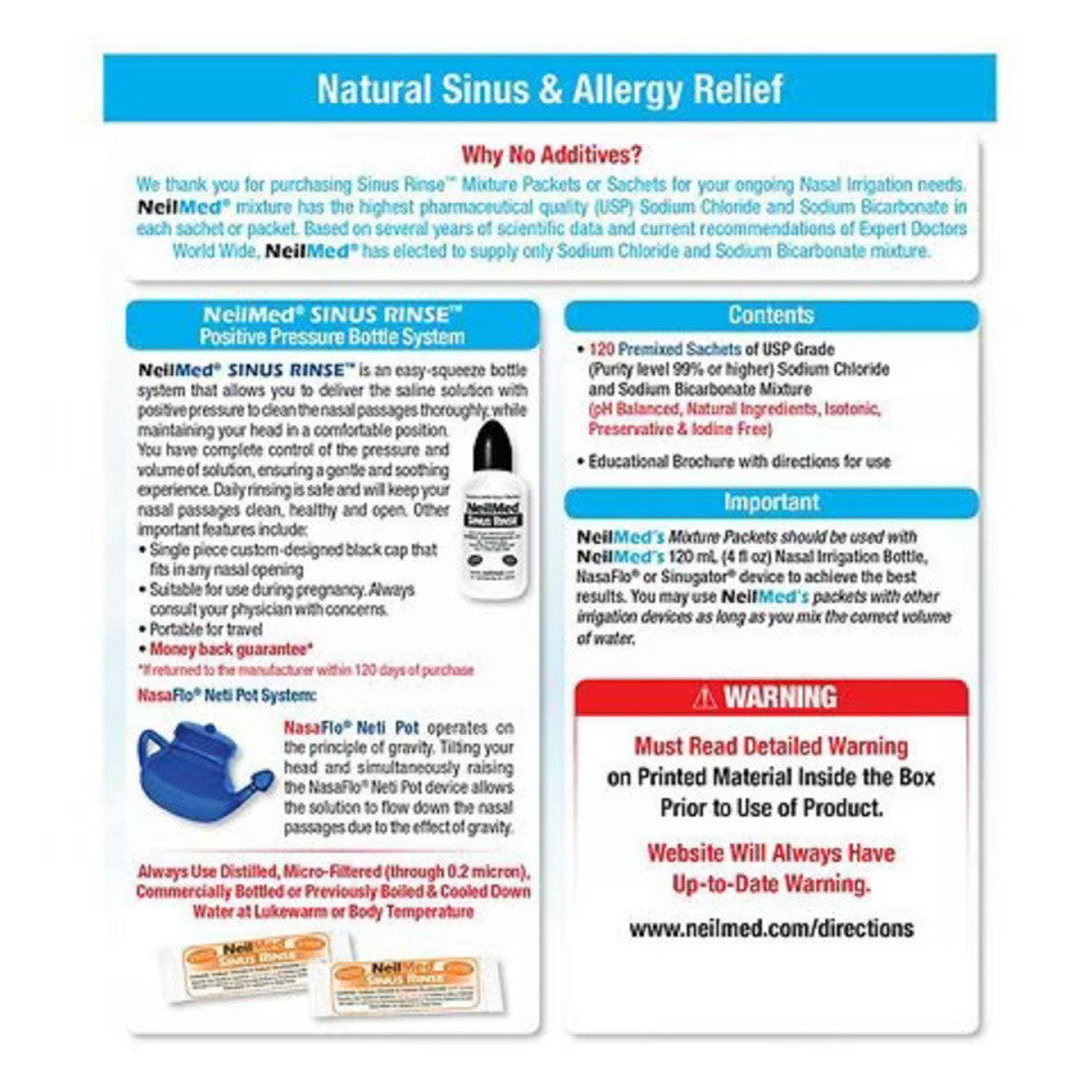 Neilmed Sinus Rinse Premixed Paediatric Packets - 120 Ea