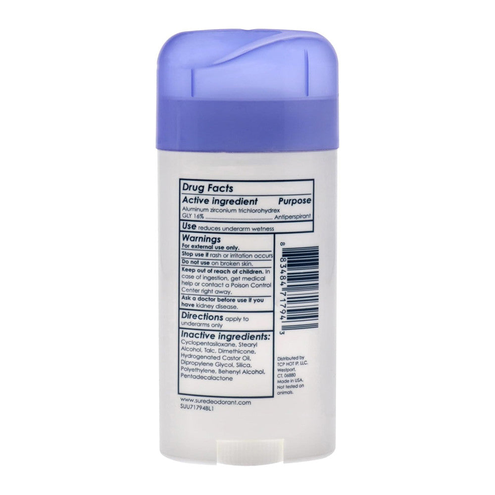 Sure Wide Solid Anti-Perspirant And Deodorant, Unscented - 2.7 Oz