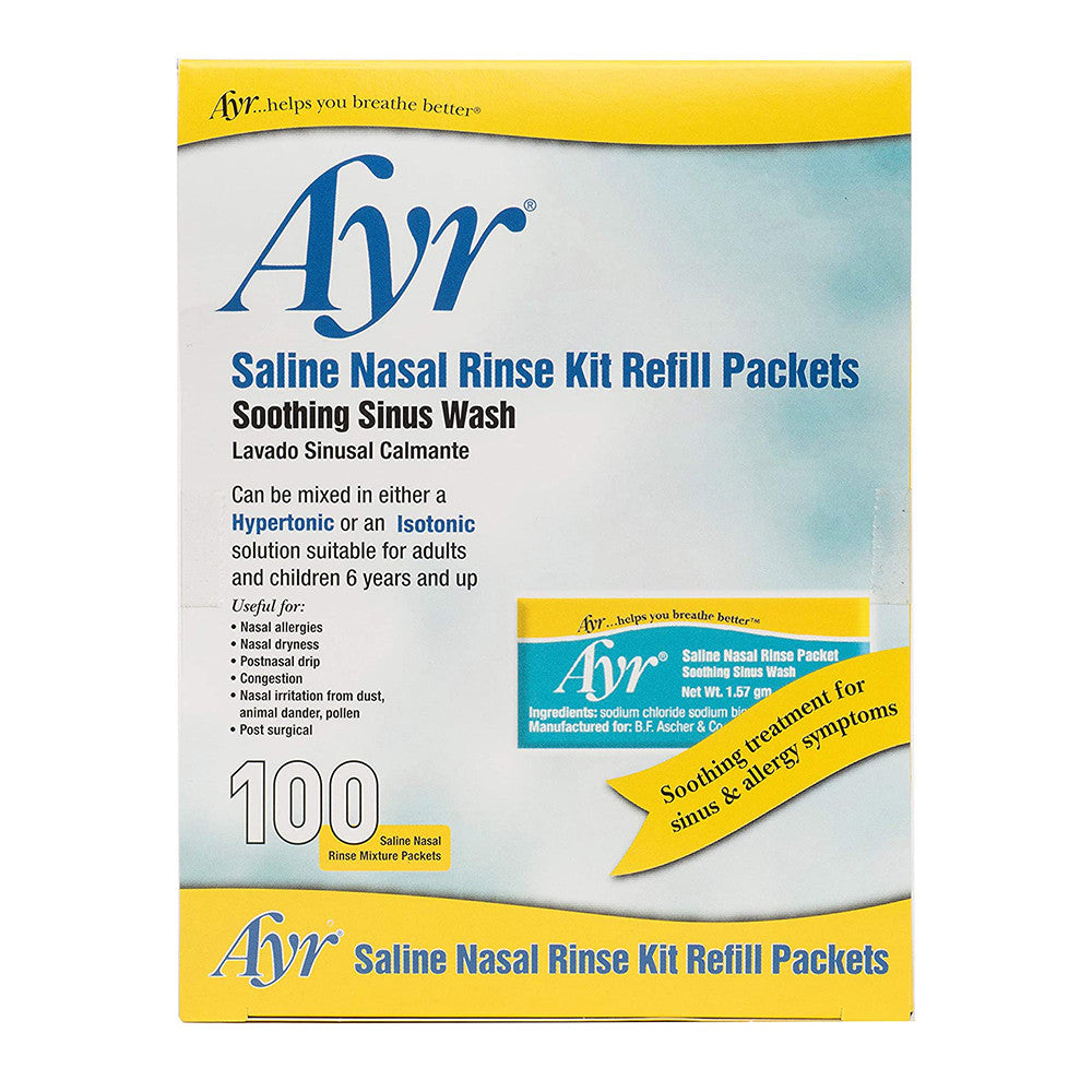 Ayr Sinus Rinse Kit Refill Packets, 100 Packs