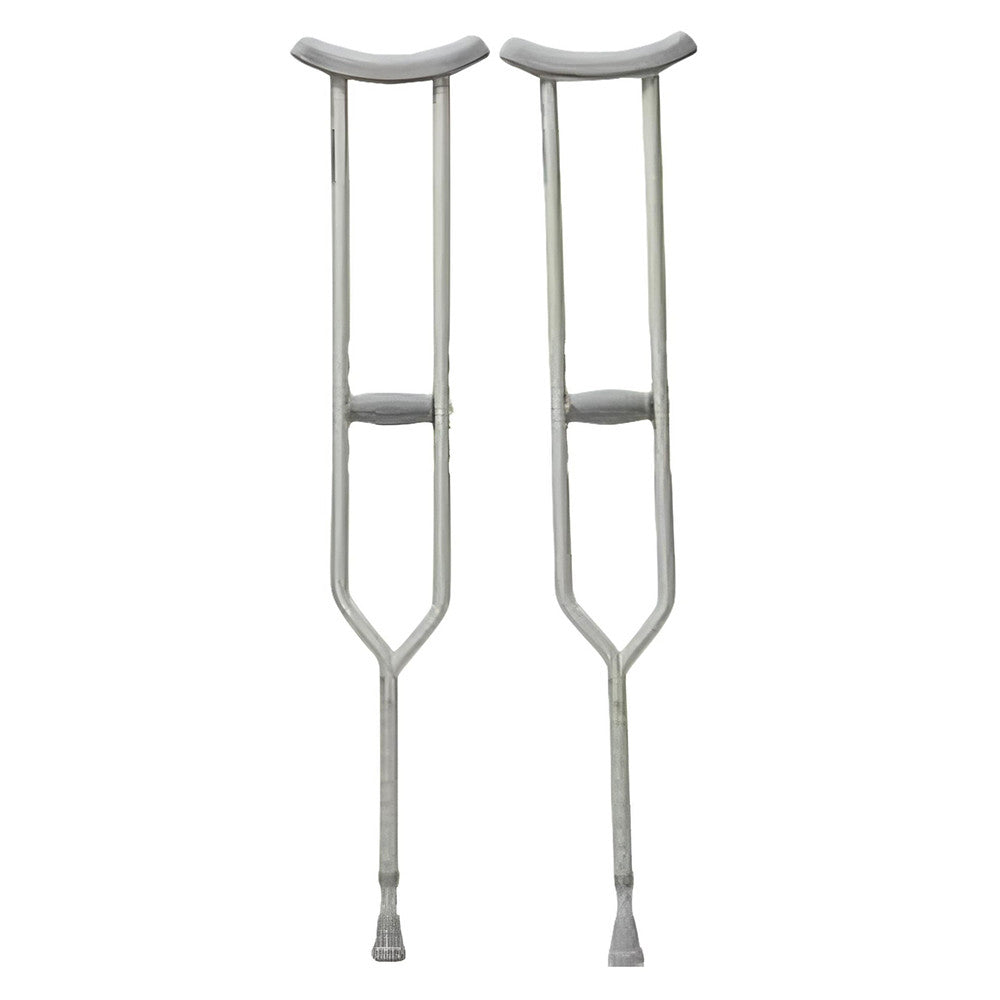Cardinal Health Push Button Adjustable Standard Crutches Pair Latex Free, 1 Ea