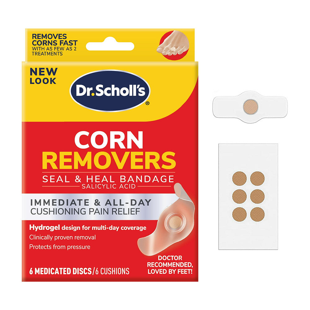 Dr Schools One Step Corn Removers Medicated Bandages, 6 Ea