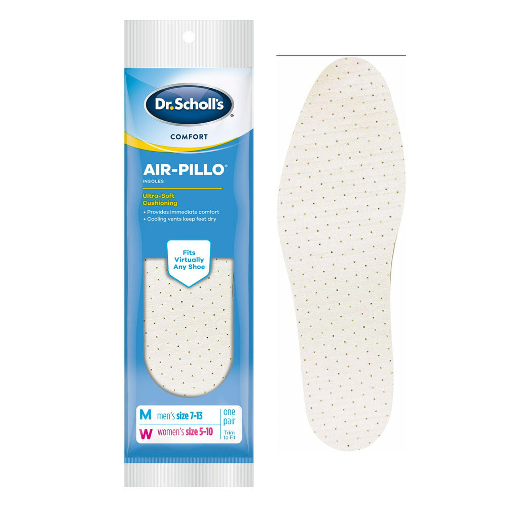 Dr. Scholls Comfort Air-Pillo Insoles, Ultra Soft Cushioning, M Size 7-13, W Size 5-10 1 Pair