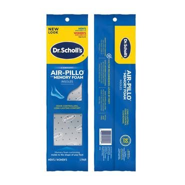Dr. Scholl's Comfort Double Air-Pillo Insoles, (M 7-13/W 5-10), 1 Pair