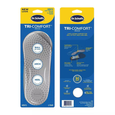 Dr Scholls Comfort Tri Comfort Insoles For Men, Size 8-12, 1 Pair