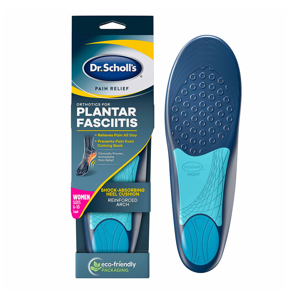 Dr. Scholls Plantar Fasciitis Orthotics Womens Size 6-10, 1 Pair