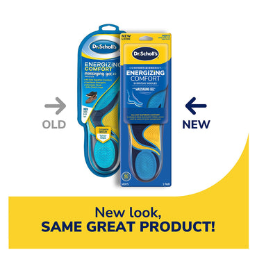 Dr. Scholls Comfort And Energy Massaging Gel Insoles For Men, Size 8-14, 1 Pair