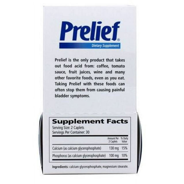 Prelief Dietary Supplement Tablets, Acid Reducer, 60 Ea