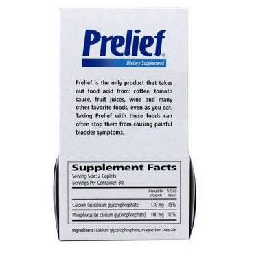 Prelief Dietary Supplement Tablets, Acid Reducer, 60 Ea