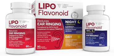 Lipo-Flavanoid Plus Day and Night Combo Kit Caplets, To Reduce Ear Ringing, 90 Ea