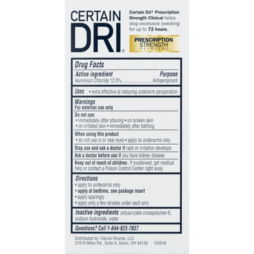 Certain Dri Clinical Strength Antiperspirant Roll-On, 1.2 Oz