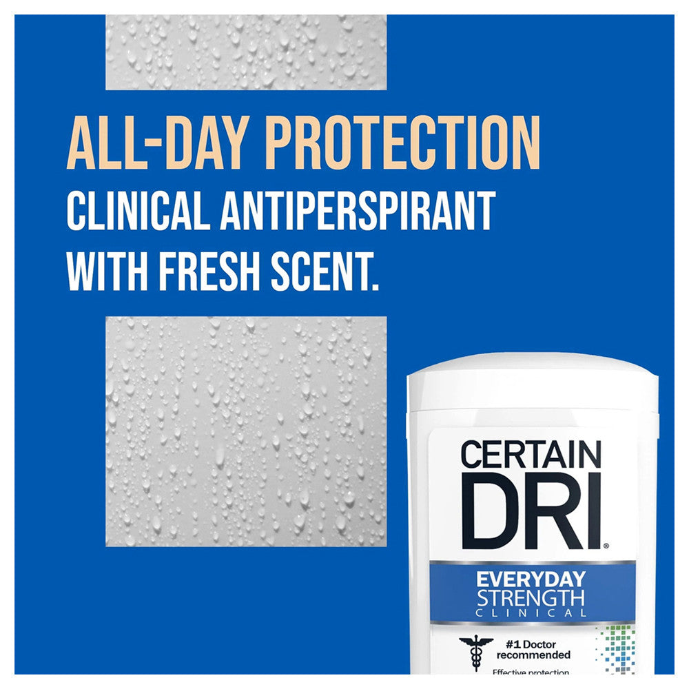 Certain Dri Everyday Strength Clinical Deodorant Solid, Morning Fresh, 2.6 Oz