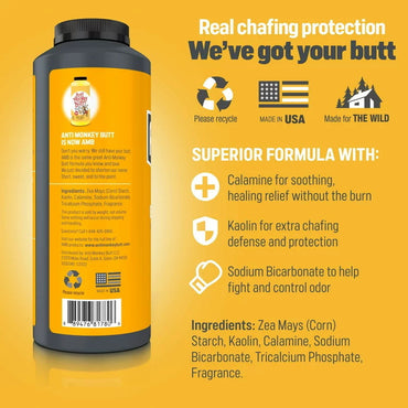 Anti Monkey Butt Anti Friction Body Powder With Calamine, 8 Oz