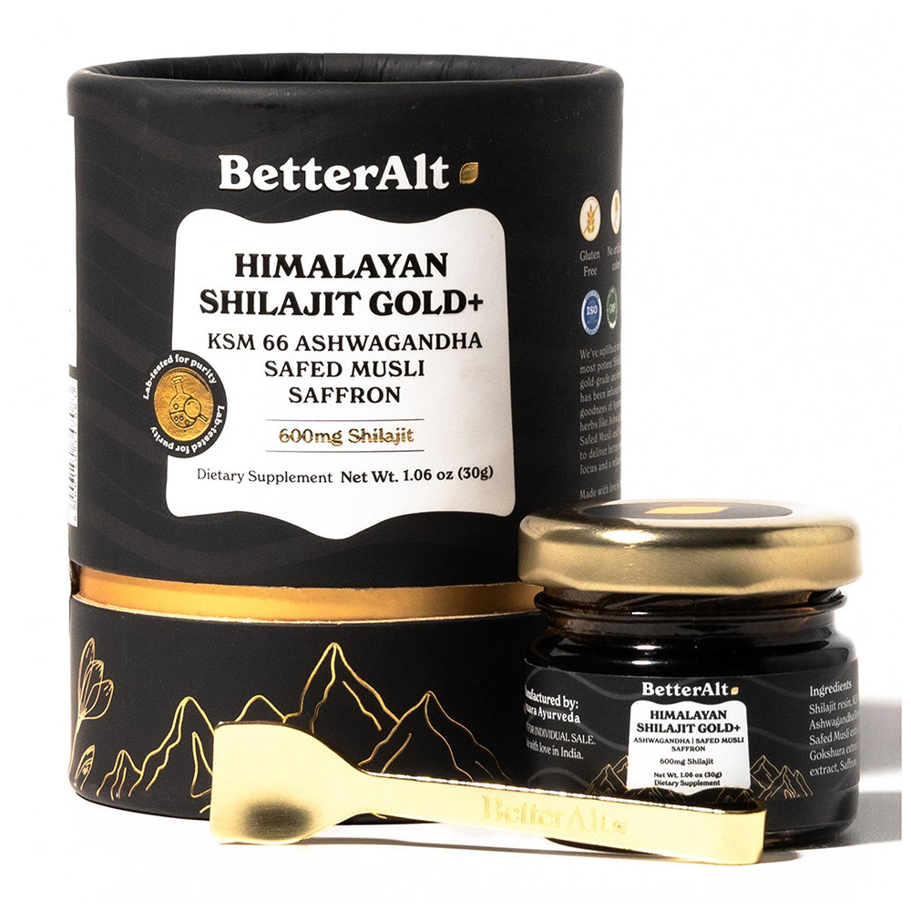 Better Alt Himalayan Shilajit GOLD Plus Resin Promotes Energy Boost and Overall Vitality 1.6Oz (30g)