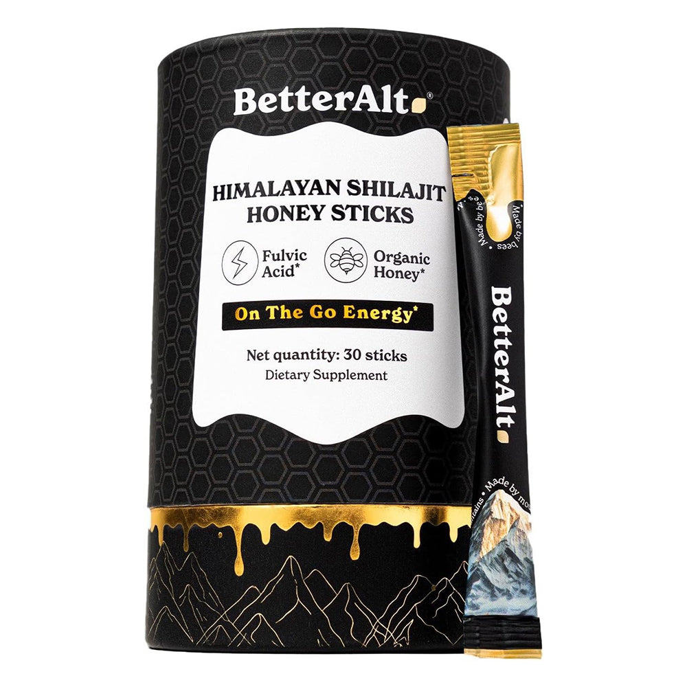 Better Alt Pure Himalayan Shilajit Sticks with Organic Honey Saffron Sticks for Energy Boost and Immune Support 30Ea