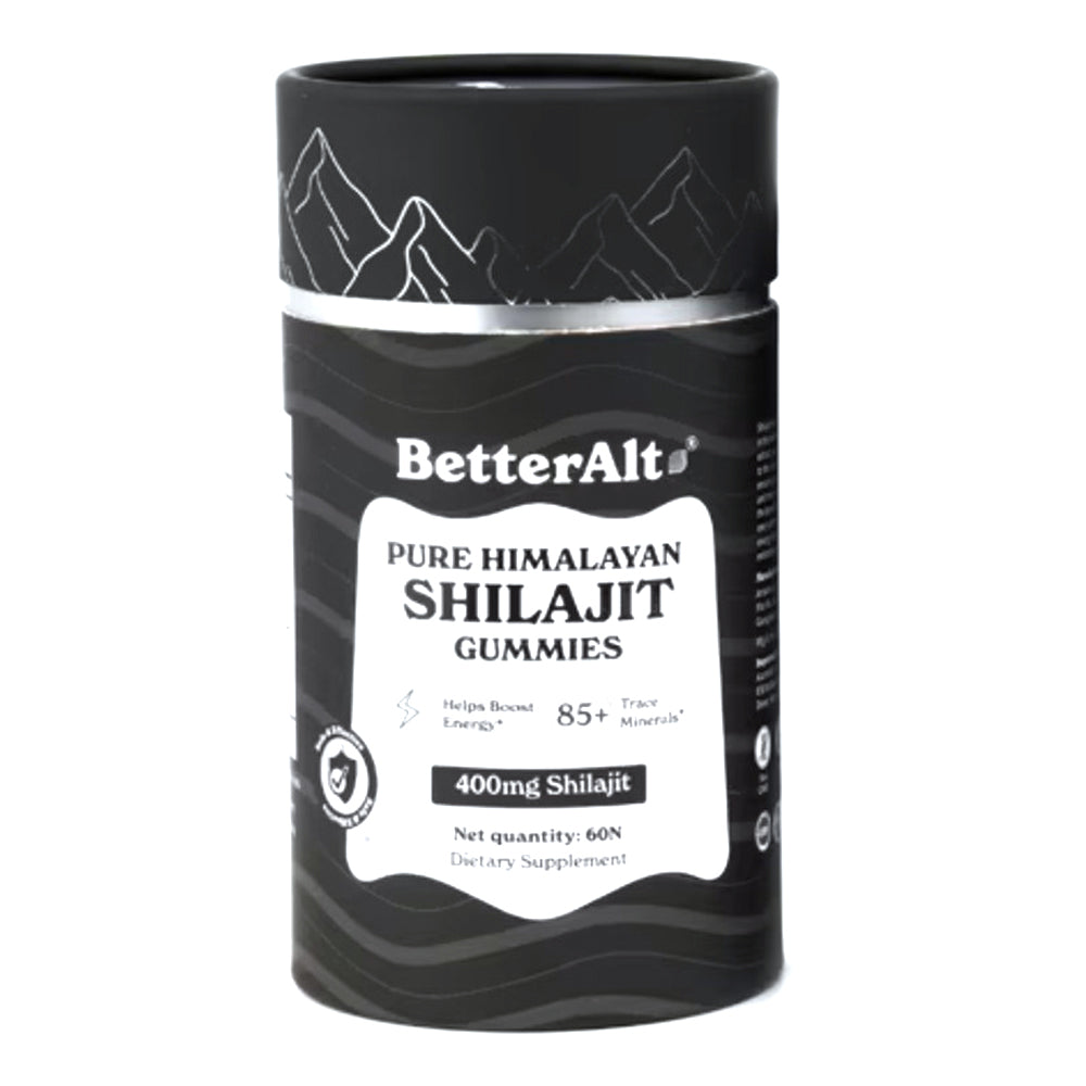 BetterAlt Pure Himalayan Shilajit Gummies for Boosting Energy and Immunity Support 60Ea