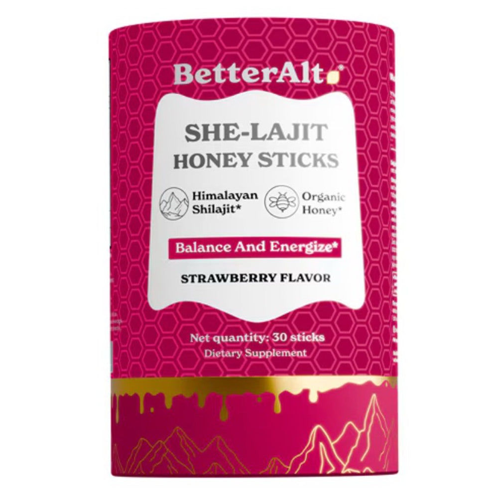 BetterAlt Himalayan She Lajit Honey Sticks for Energy and Womens Wellness 30Ea