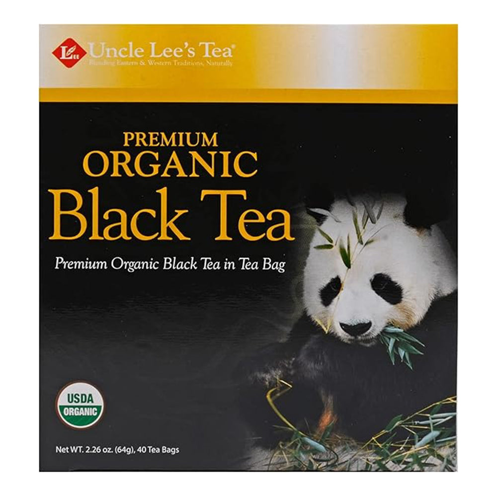 Uncle Lees Premium Organic Black Tea Bags High in Antioxidants 40Ea