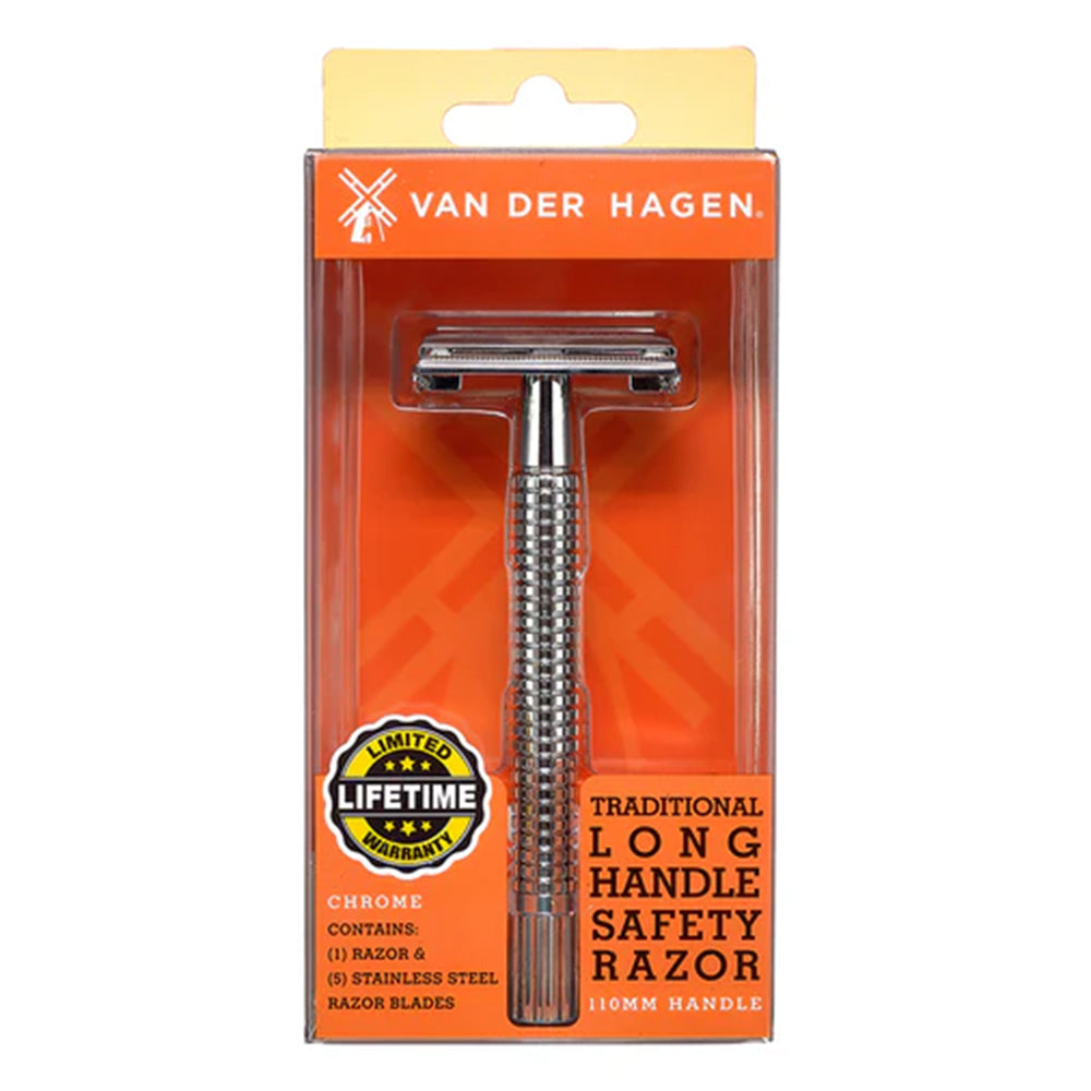 Van Der Hagen Traditional Long Handle Safety Razor 1Ea