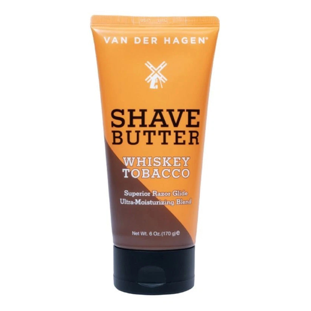 Van Der Hagen Whiskey and Tobacco Shave Butter for Moisturized and Irritation Free Shaving 6Oz (170g)