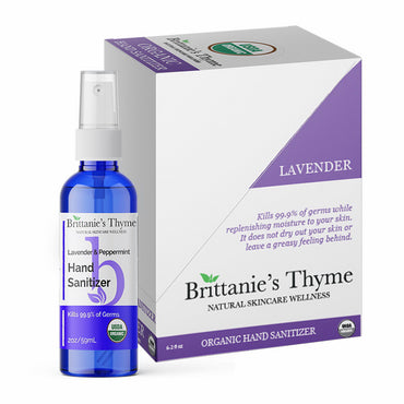 Brittanies Thyme Organic Lavender Hand Sanitizer Spray, 2 Oz