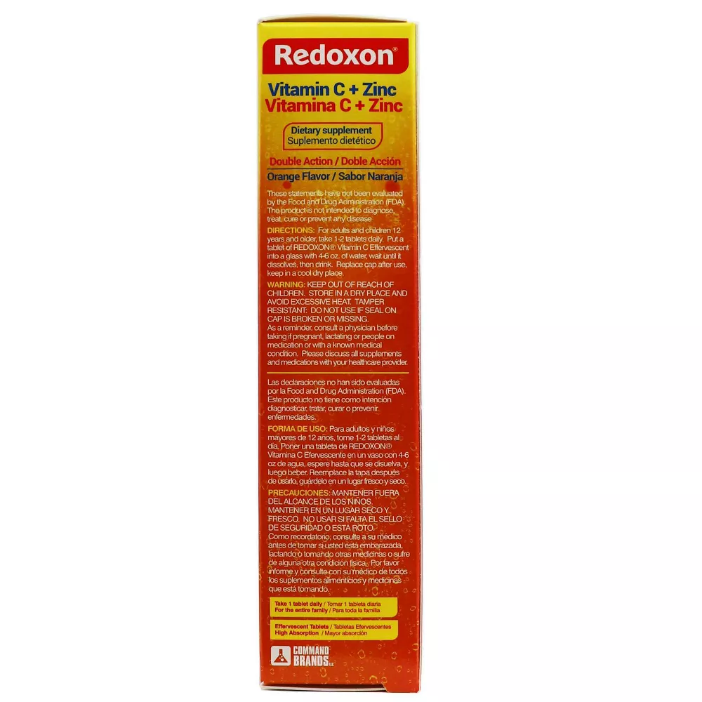 Redoxon Vitamin C and Zinc Orange Flavored Effervescent Tablets - 20 Ea