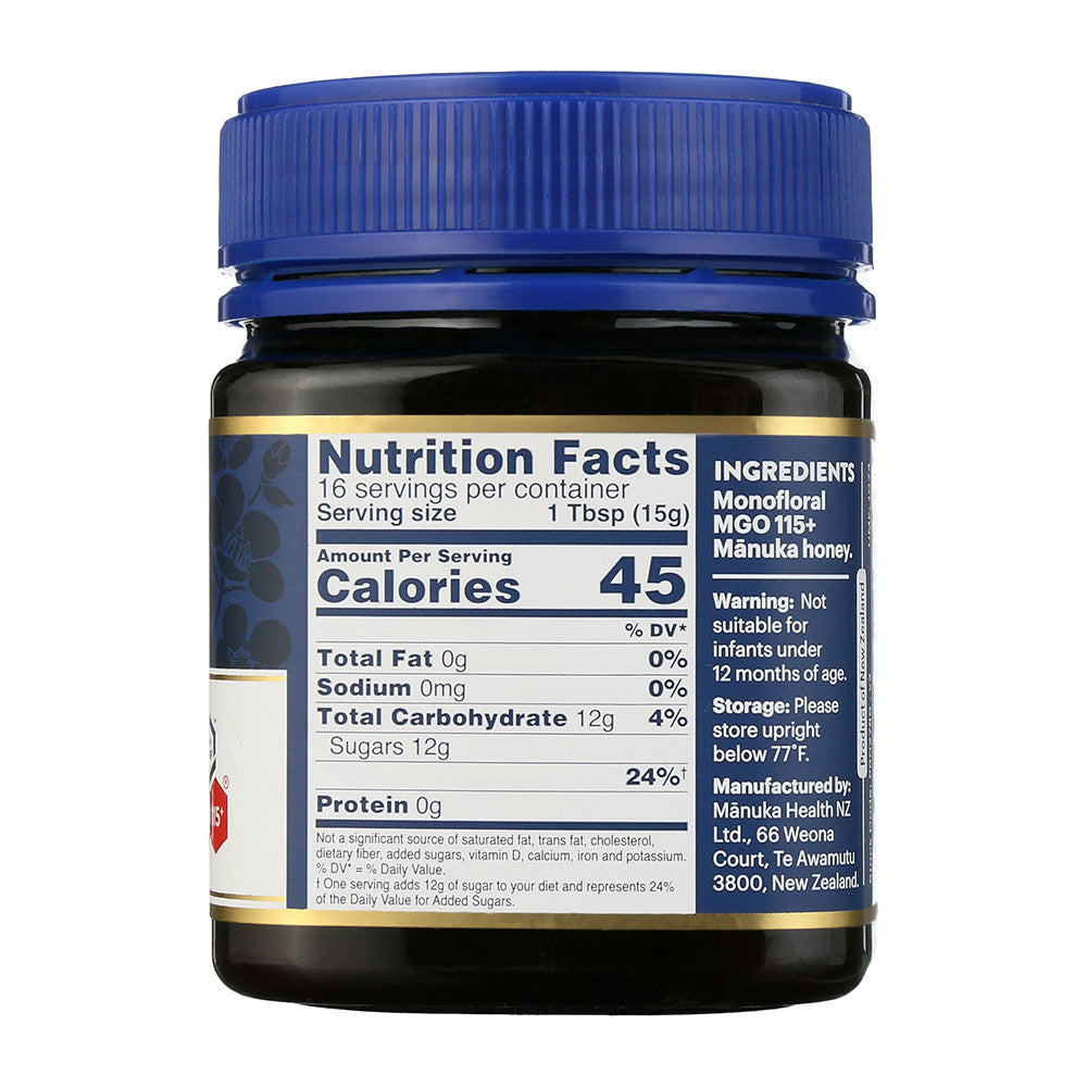 Manuka Health MGO 115 Plus Raw Manuka Honey, 8.8 Oz