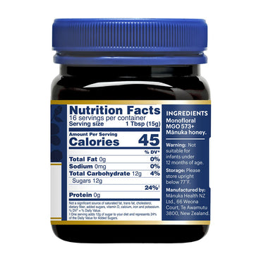 Manuka Health MGO 573 Plus Manuka Honey, 8.8 Oz