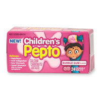 Pepto-Bismol Children Chewable Tablets, Bubble Gum Flavor - 24 Each