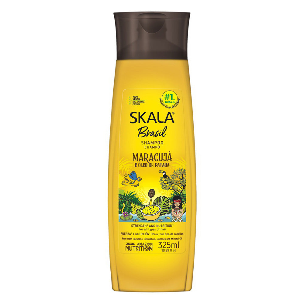 Skala Brasil Maracuja E Oleo De Pataua Fruit Hair Strengthening Shampoo 10.99Oz (325ml)