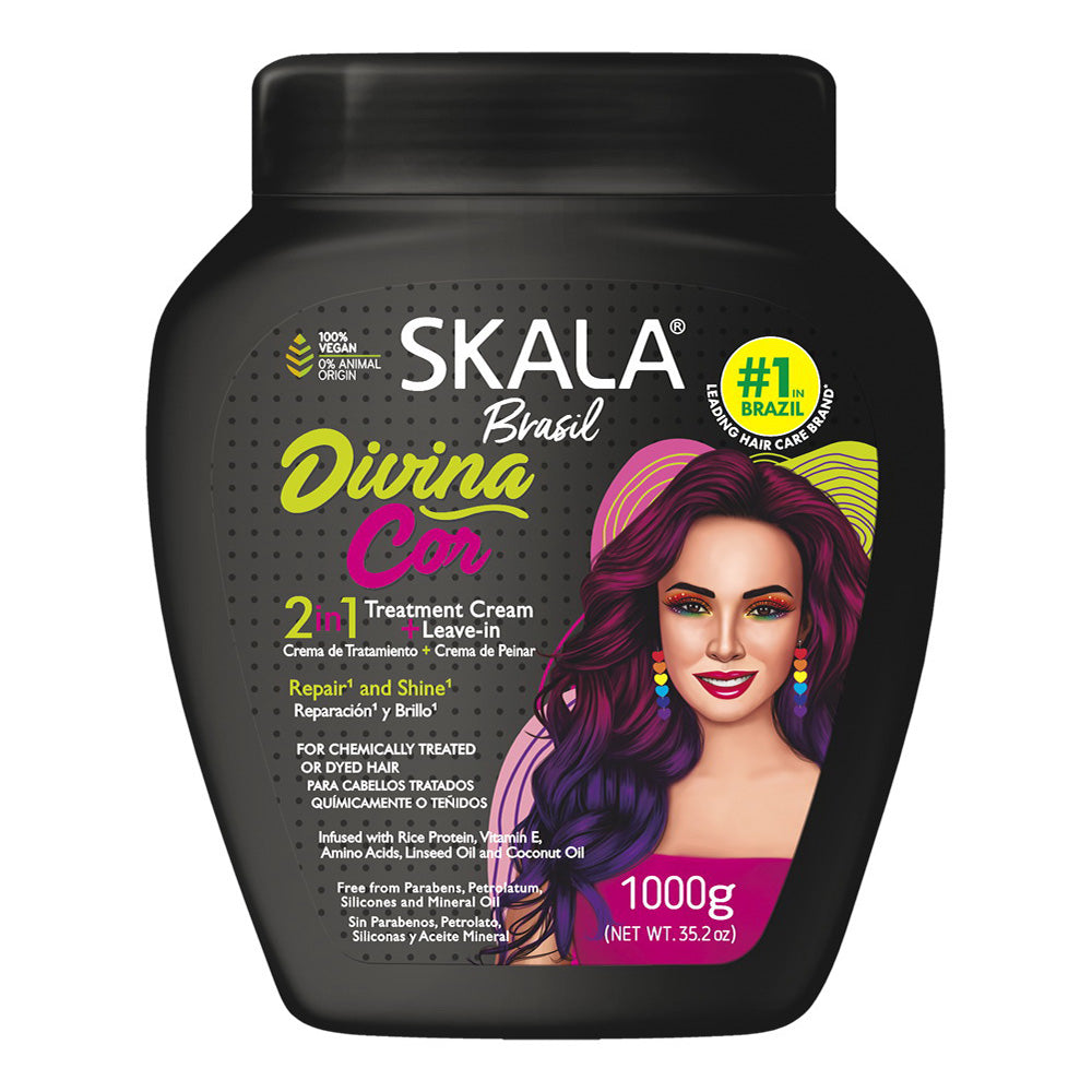 Skala Brasil Divina Cor 2 in 1 Hair Treatment Cream 35.2Oz (1000g)