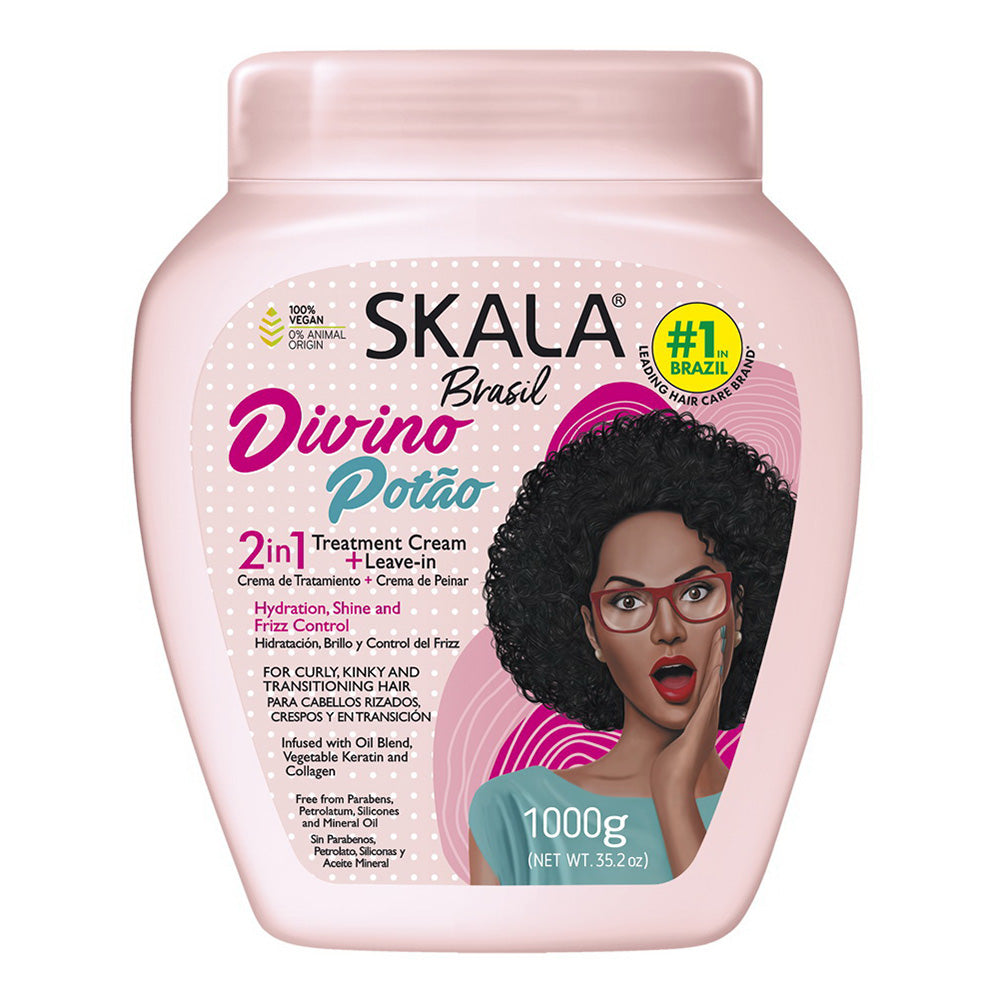 Skala Brasil Divino Potao Hair Treatment Hydration Shine and Frizz Control 35.2Oz (1000g)