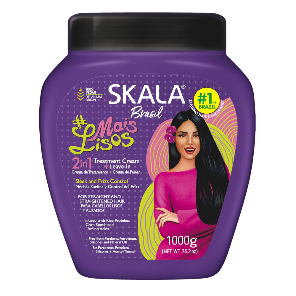 Skala Brasil Mais Lisos Hair Treatment Cream Sleek and Frizz Control 35.2Oz (1000g)